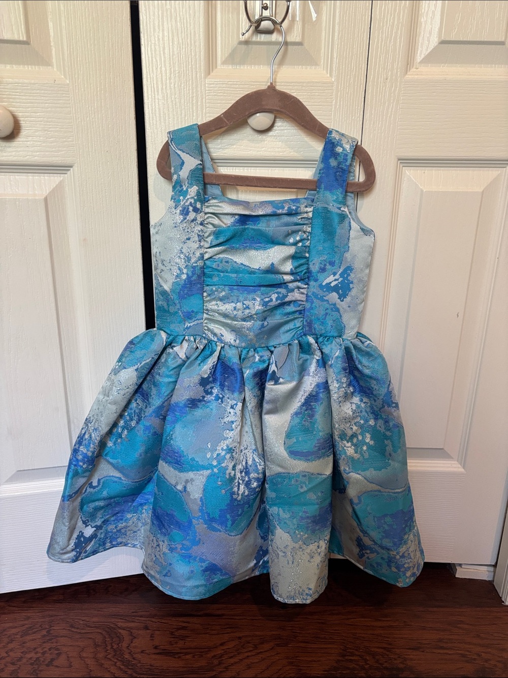 Halabaloo Blue & Aqua Swirl Girls' Party Dress